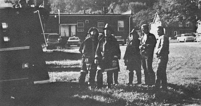 1976 - Chester County Fire Training held at Thorndale with Station in Background